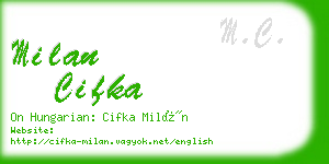 milan cifka business card